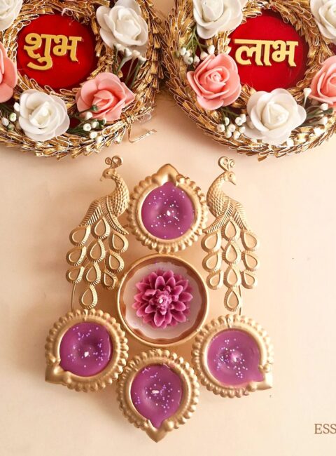 Peacock Shaped Metal Urli Candle