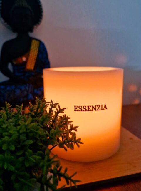 Festive Glow Hollow Candle